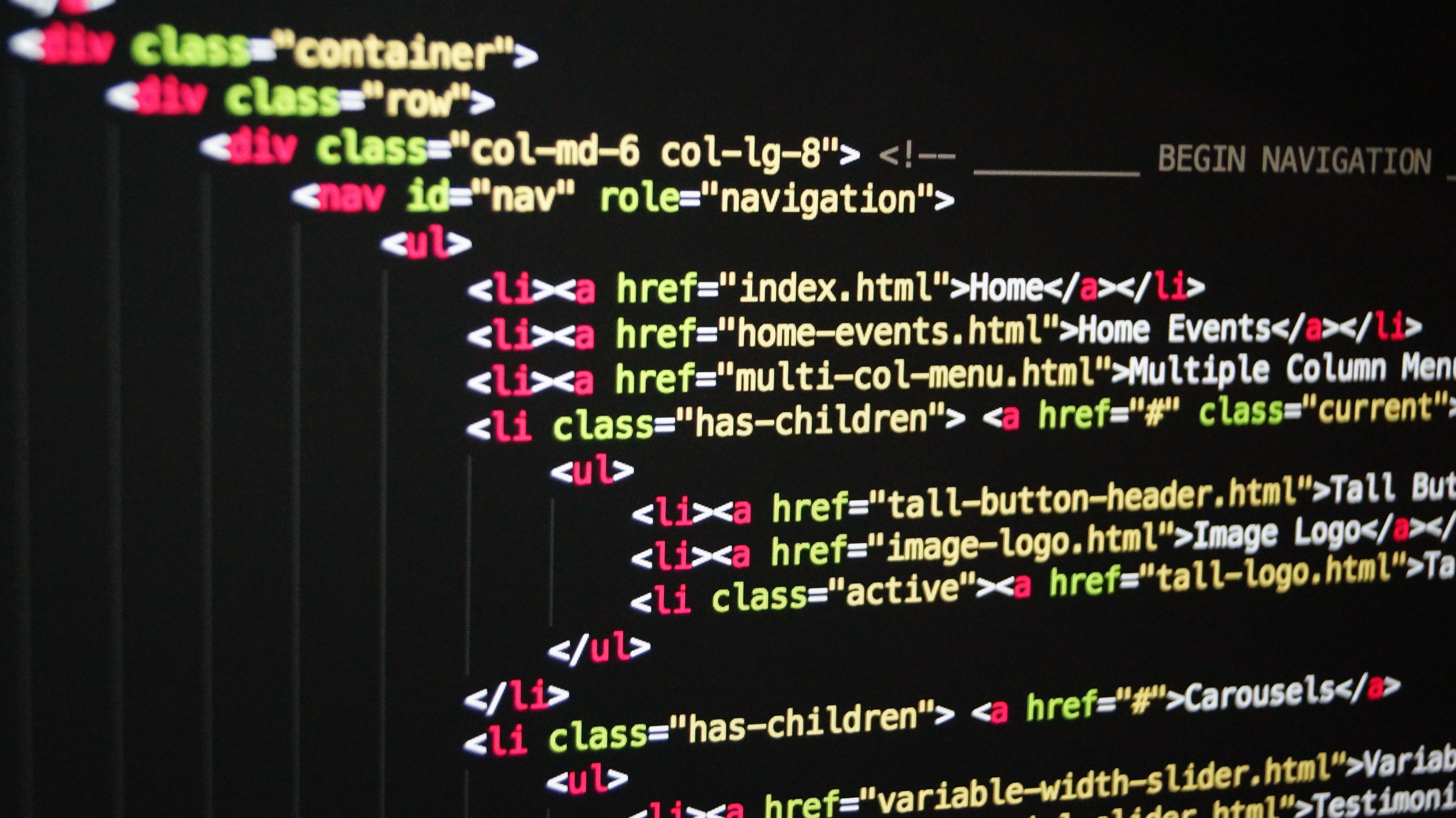 Image of HTML Code